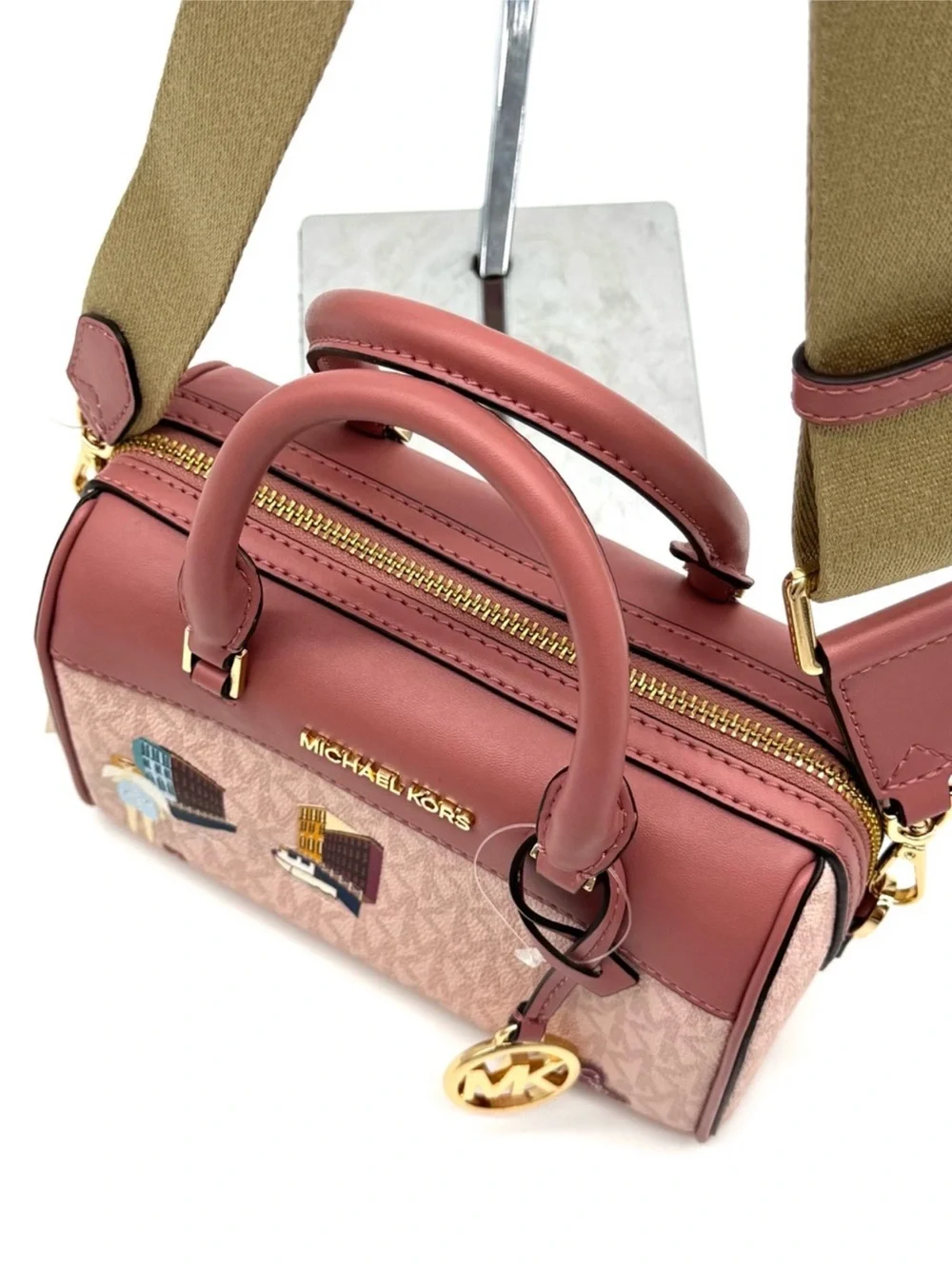 Michael Kors XS Jet Set Travel Girl Duffle Crossbody Bag Powder Blush - Picture 5 of 7